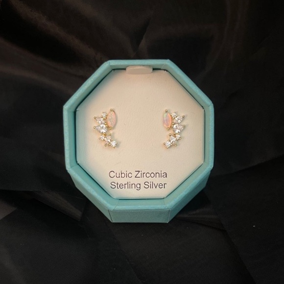 Cubic Zirconia & Sterling Silver Nanette Lepore Earrings - Picture 1 of 3